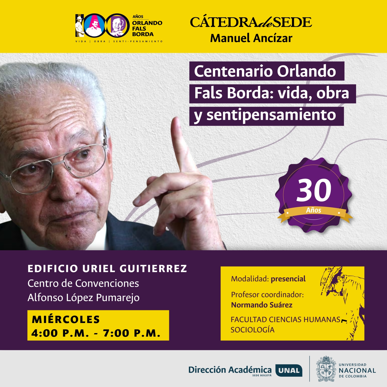 Centenario Orlando Fals Borda: vida, obra y sentipensamiento