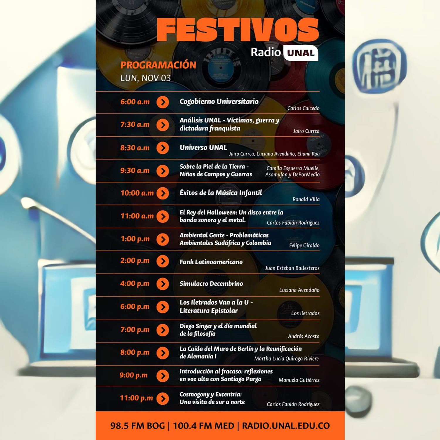 Festivos Radio UNAL, noviembre 3 de 2025