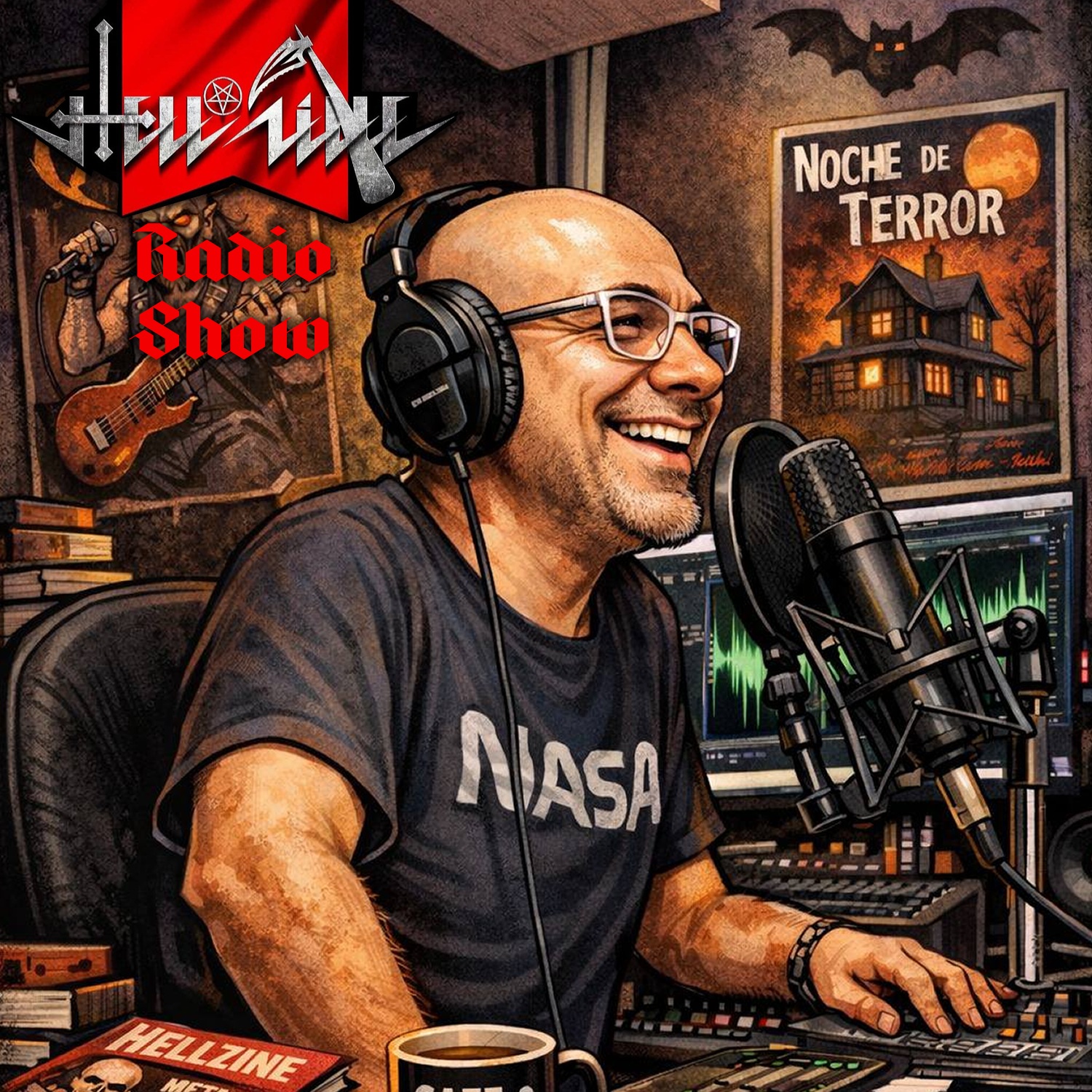 Hellzine Radio Show - Imagen creada con ayuda de IA