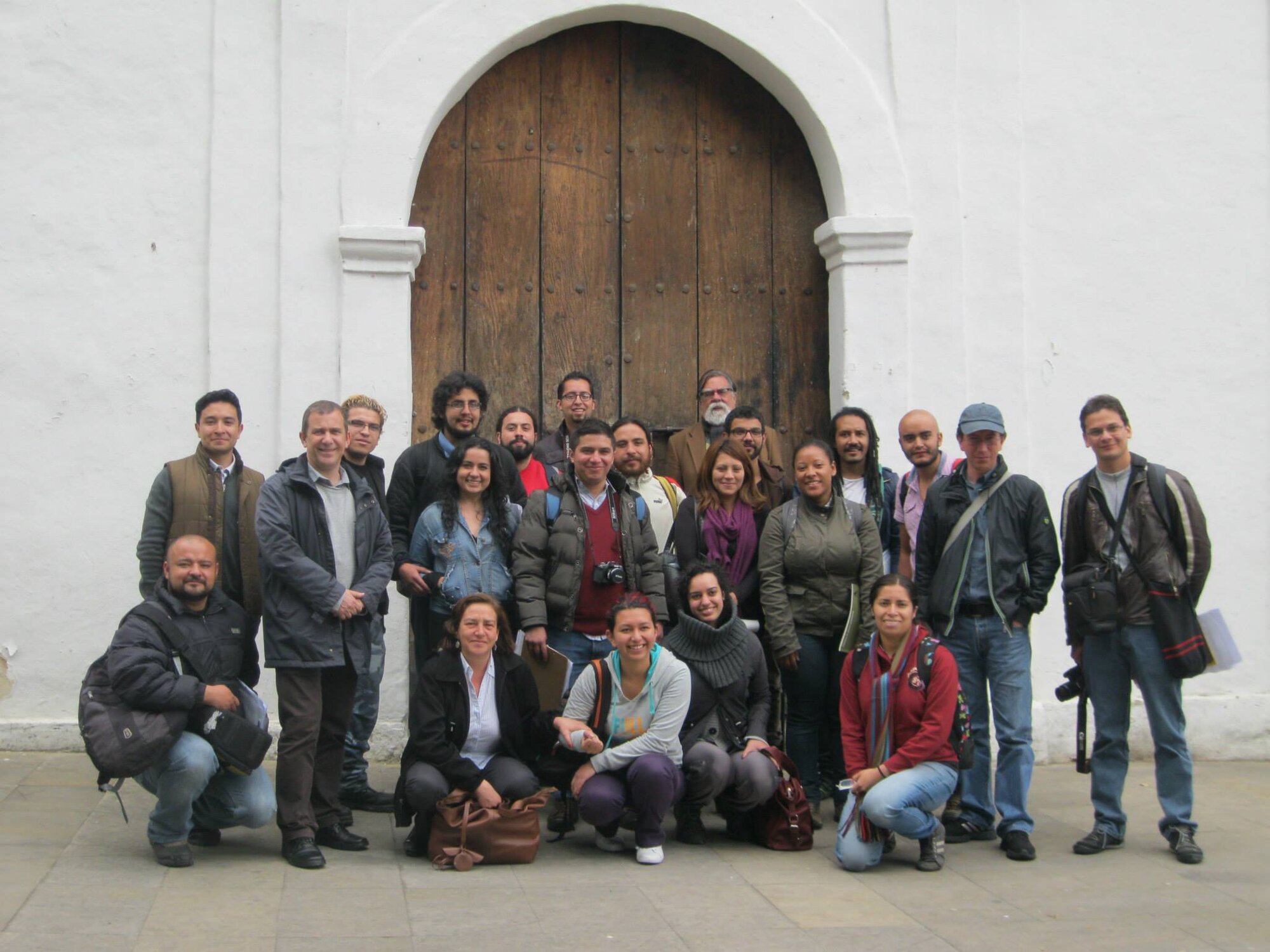 María Claudia Romero con sus estudiantes